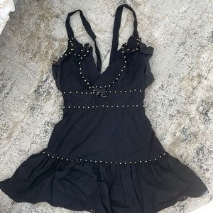 La Maison Talulah black beaded dress - size XS